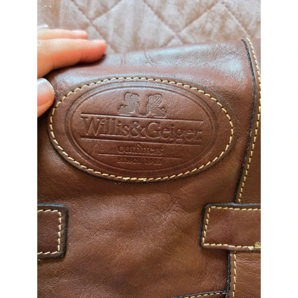 Willis & Geiger VTG Heritage Preppy Officecore Brown Leather Pockets Briefcase